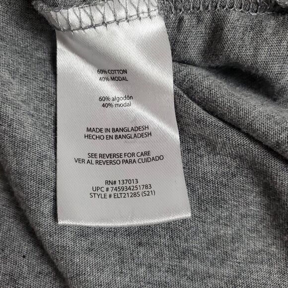 Eddie Bauer Women’s L Gray Short Sleeve V-Neck Casual Tee Cotton Modal Blend - Picture 6 of 7